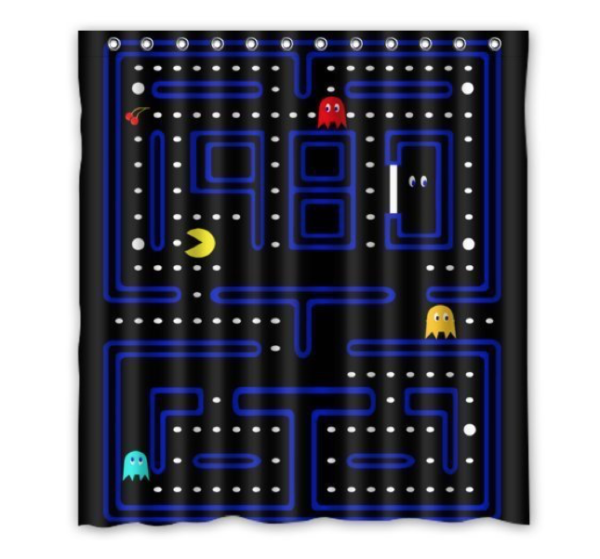 Pac Man Shower Curtain 66" x 72"