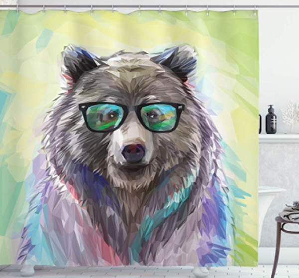 Wild Bear Portrait Shower Curtain