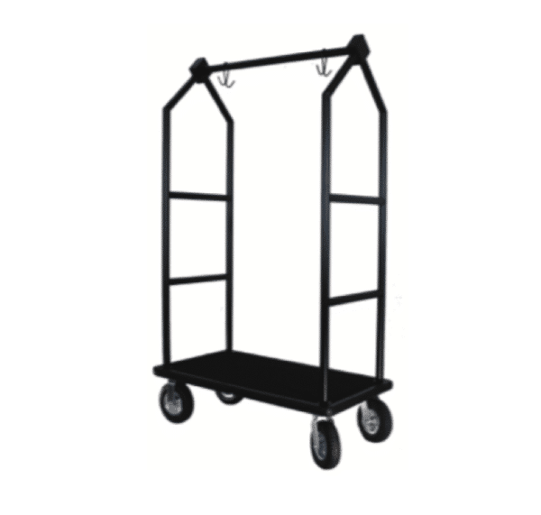 Contemporary Series Black Powder Coated Bellman’s Cart