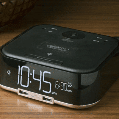 BrandStand Cubieblue Charging Alarm Clock with Bluetooth Speaker