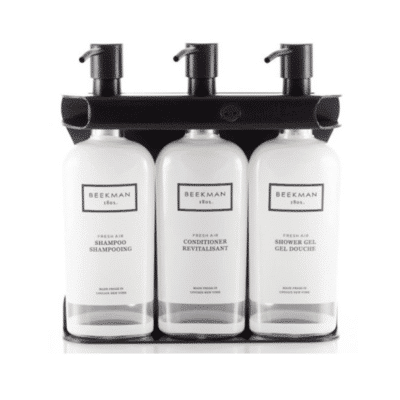 Aquamenities Triple Fixture with Beekman Fresh Air Bottles