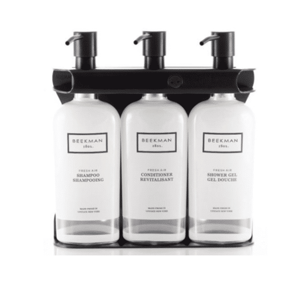 Aquamenities Triple Fixture with Beekman Fresh Air Bottles
