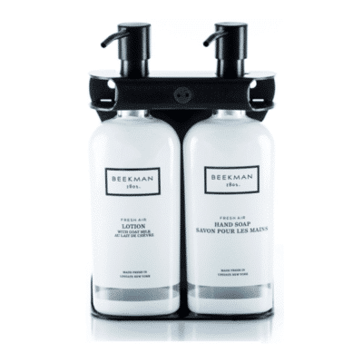 Aquamenities Double Fixture with Beekman Fresh Air Bottles