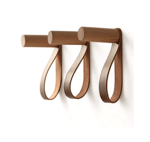 Wooden Hook w/ Leather Set/3