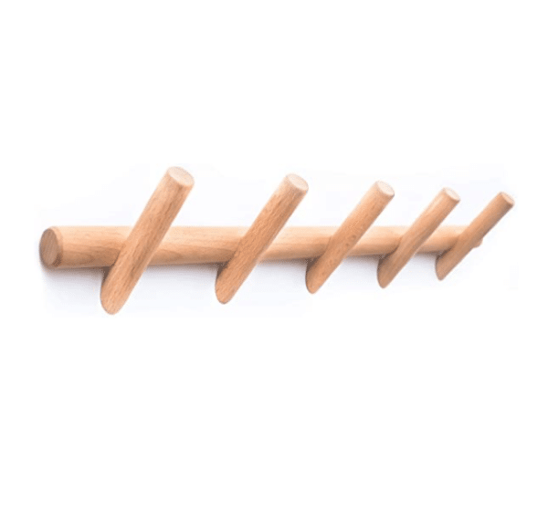 Wall Mounted Coat Rack w/ 5 Hooks - Image 2