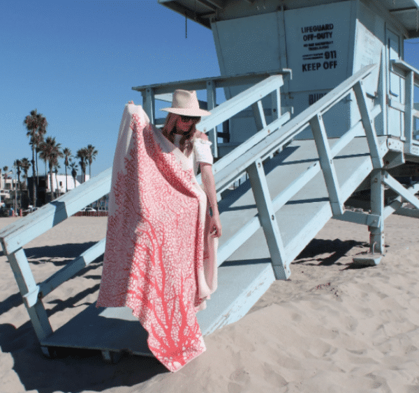 Eco Fan Coral Throw