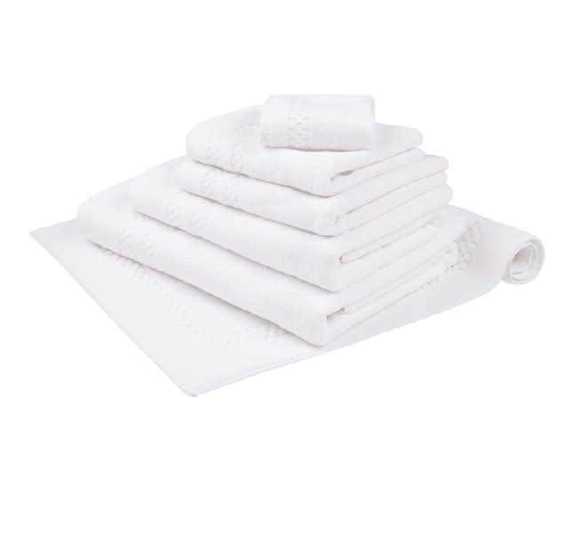 Frette Checkerboard Bath Towels White | SLX Hospitality