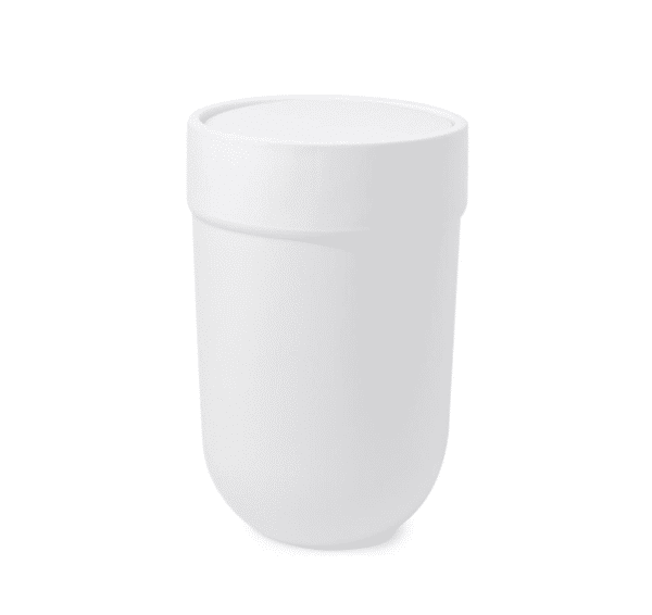Touch Trash Can White