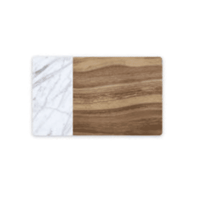 Acacia Wood + Carrara Marble Pet Placemat
