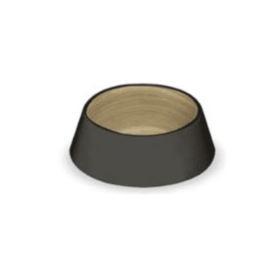 Black & Bamboo Medium Pet Bowl