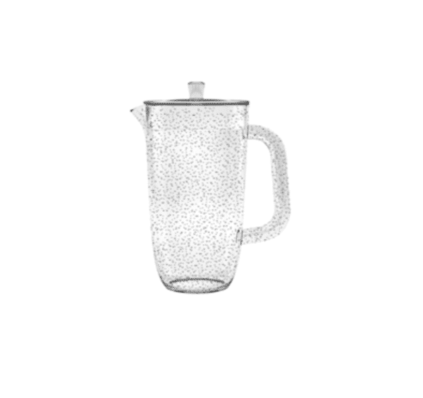 Bubble Pitcher w/Lid Clear