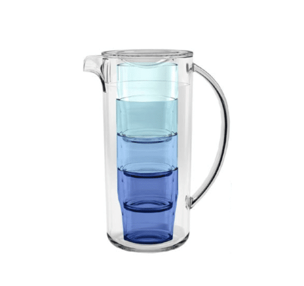 Simple Stacked Nested Pitcher w/Lid