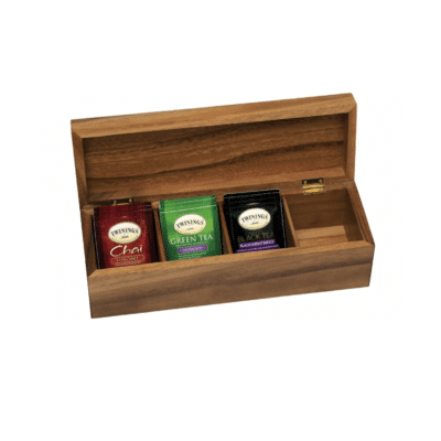 Acacia Tea Box, 4 Sections