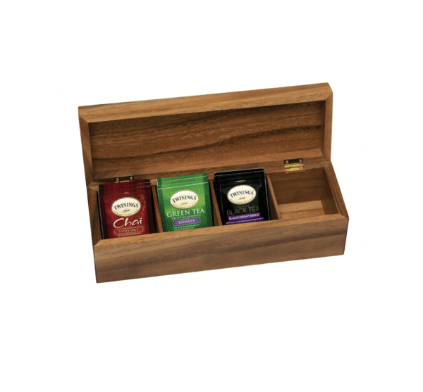 Acacia Tea Box, 4 Sections