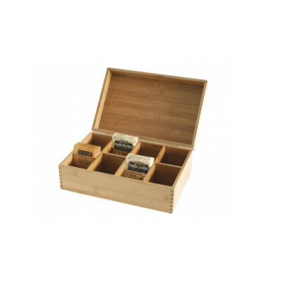 Bamboo 8-Section Tea Box
