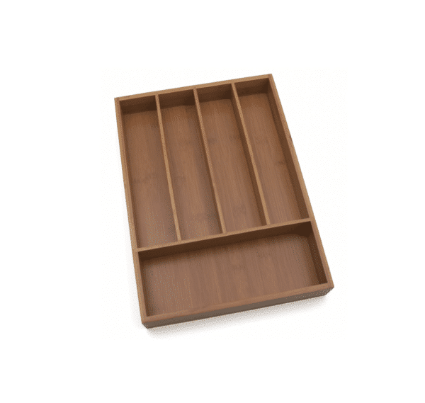 Bamboo Flatware Organizer, 5 Compartments