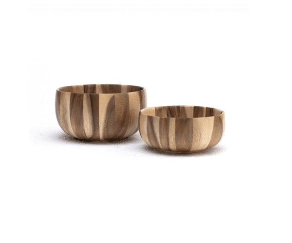 Acacia Sunburst Salad Bowls