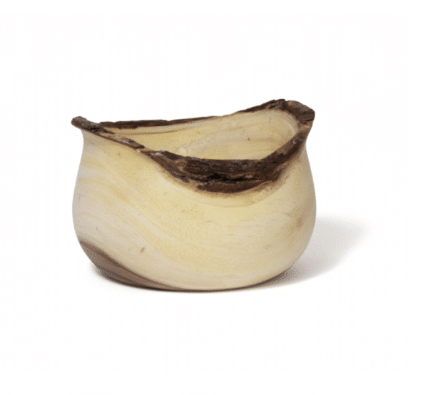 Acacia Bark Rustic Tulip Serving Bowl, 6"