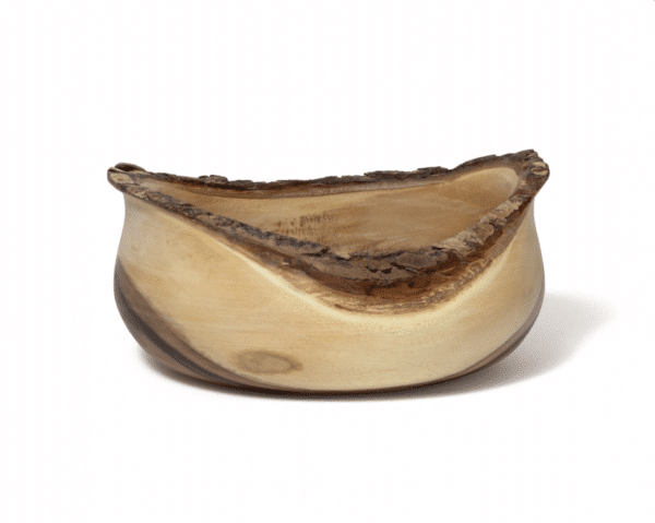 Acacia Bark Rustic Tulip Serving Bowl, Large