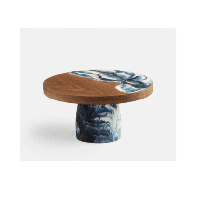 Austin Blue Swirled Cake Stand