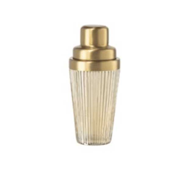 Vintage Ribbed Gold Barware