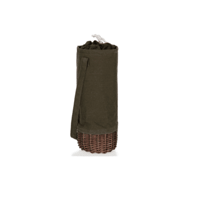 Malbec Insulated Canvas and Willow Wine Bottle Basket