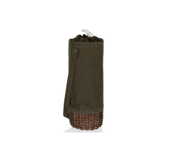 Malbec Insulated Canvas and Willow Wine Bottle Basket
