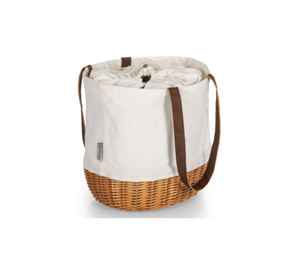 Coronado Canvas and Willow Basket Tote