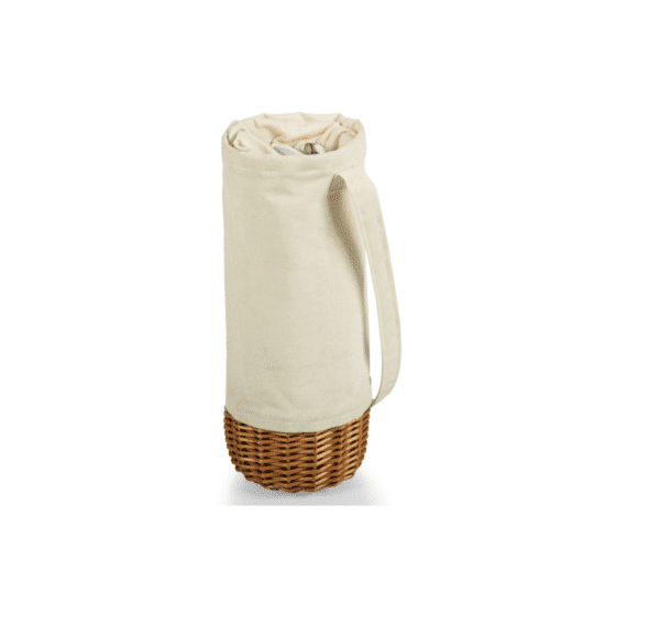Malbec Insulated Canvas and Willow Wine Bottle Basket