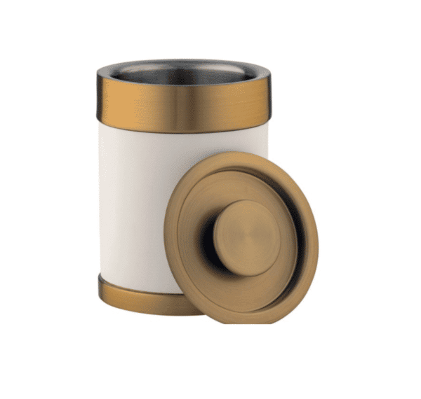 Gold Rush Stainless Ice Bucket: White