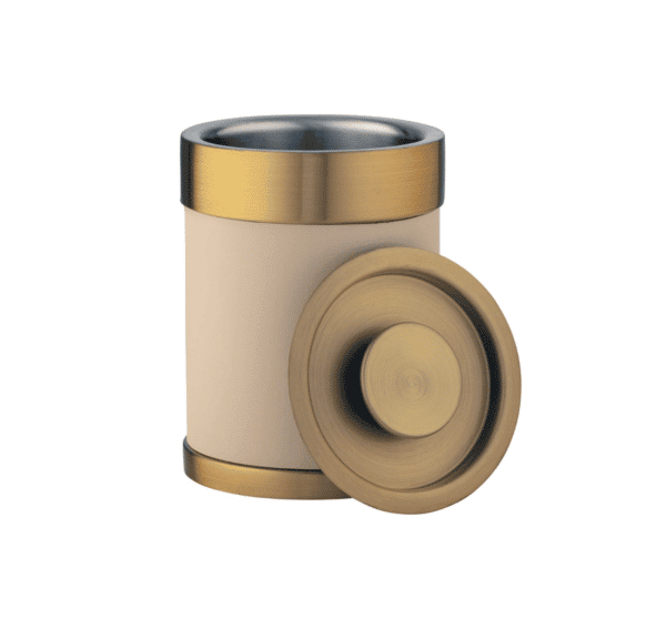 Gold Rush Stainless Ice Bucket: Beige