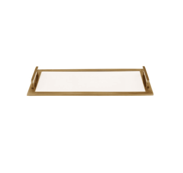 Gold Rush Stainless Tray: White
