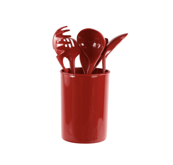 6pc Utensil Set Red