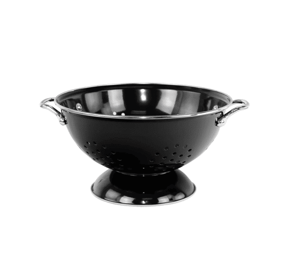 Powder Coated Colander Black - Image 2