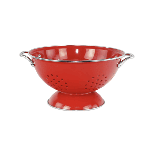 Powder Coated Colander Red