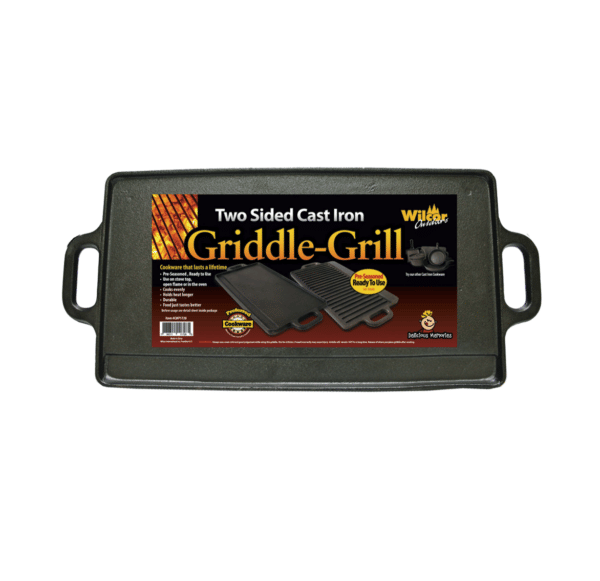 Cast Iron Griddle Pre-seasoned, 2 Sided