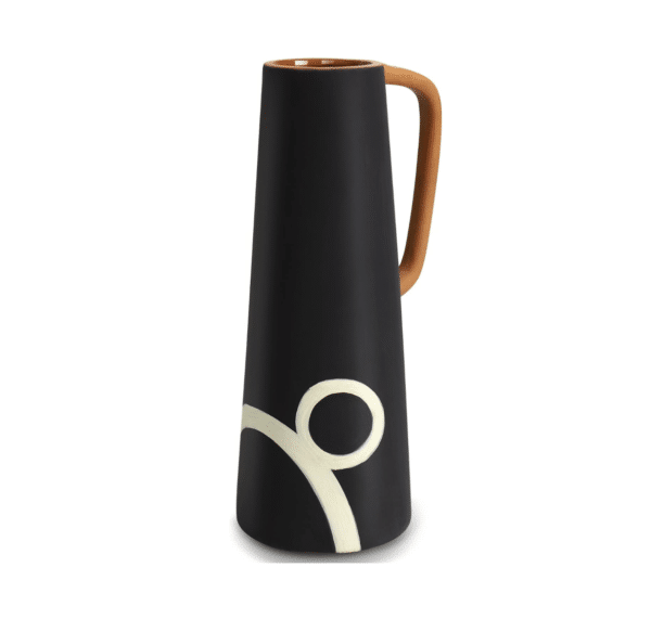 Vihenthi Black Vase with Handle