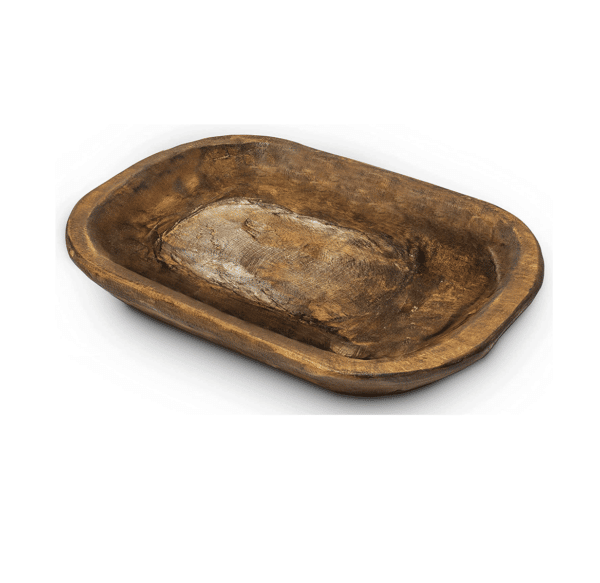 Decorative Wood Dough Bowl