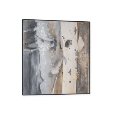 Banded Slate Hand Painted Canvas
