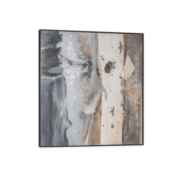 Banded Slate Hand Painted Canvas