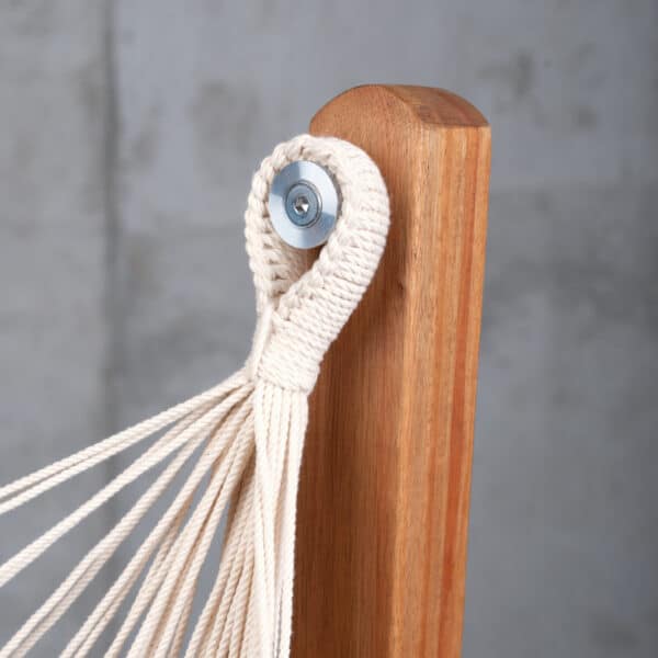 Udine Organic Latte - Organic Cotton Hammock Chair with FSC® certified Eucalyptus Stand - Image 2