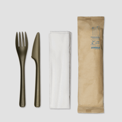 4-Pc Bloom Dark Green Cutlery Kit