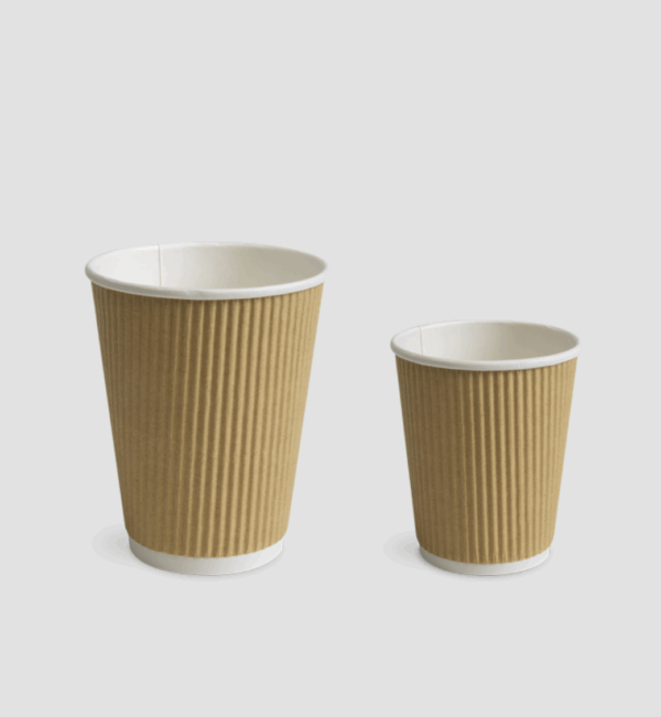 12 Oz Hot & Cold Kraft Ripple Paper Cup