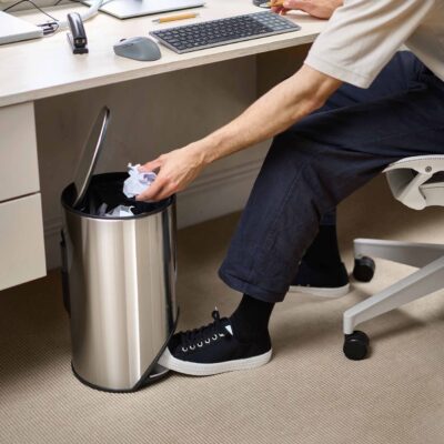 Arc 10L Easy-Push Stainless-Steel Pedal Trash Can